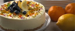 No Bake Citrus Freeze Cake from Fruits From Chile®