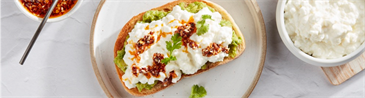 Avocado and Chili Crisp Toast with Breakstone's Cottage Cheese